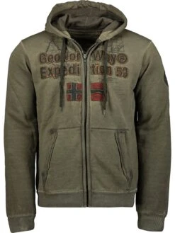 GEOGRAPHICAL NORWAY Sweatjacke "Gimdo" In Oliv