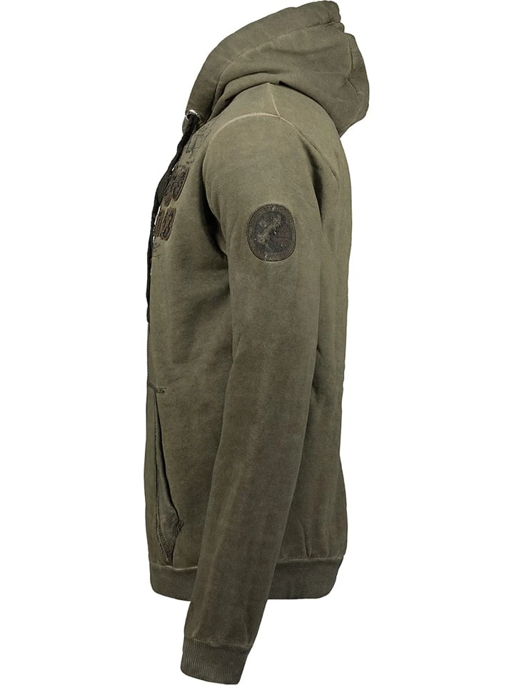 GEOGRAPHICAL NORWAY Sweatjacke "Gimdo" In Oliv 6 GEOGRAPHICAL NORWAY Sweatjacke "Gimdo" In Oliv – Bild 4
