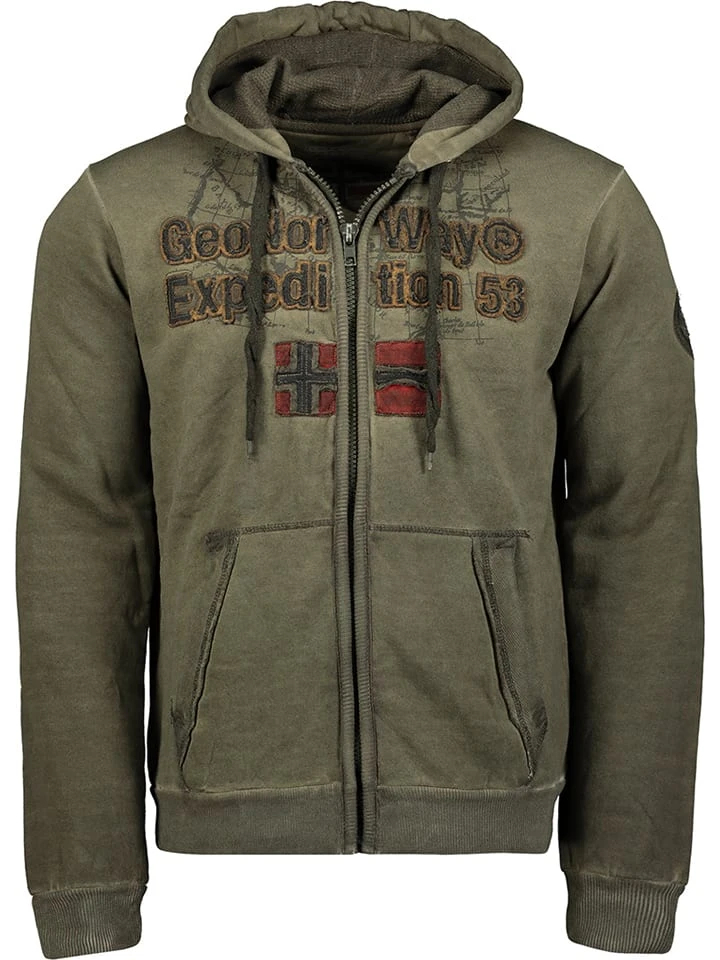 GEOGRAPHICAL NORWAY Sweatjacke "Gimdo" In Oliv 3 GEOGRAPHICAL NORWAY Sweatjacke "Gimdo" In Oliv