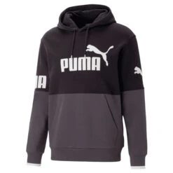 Puma Freizeit Sweatshirts Power Colorblock Hoodie Black